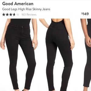 Good American Good Legs High Rise Black Jeans